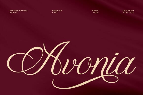 Avonia: A Script Font for Editorial Elegance