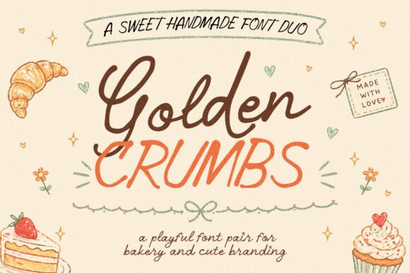 Golden Crumbs: A Font That Bakes Warmth Into Every Design