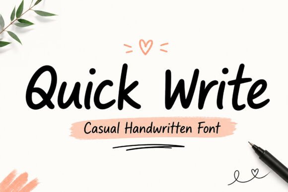 Quick Write: A Warm, Handwritten Font for Authentic Branding