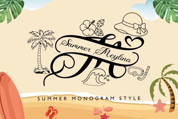 Summer Meylina Monogram: A Script Font for Web Design