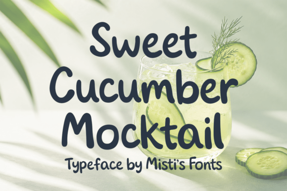 Sweet Cucumber Mocktail: A Summer-Ready Script Font for Branding