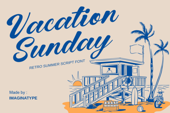 Vacation Sunday: A Retro Script Font for Digital Branding